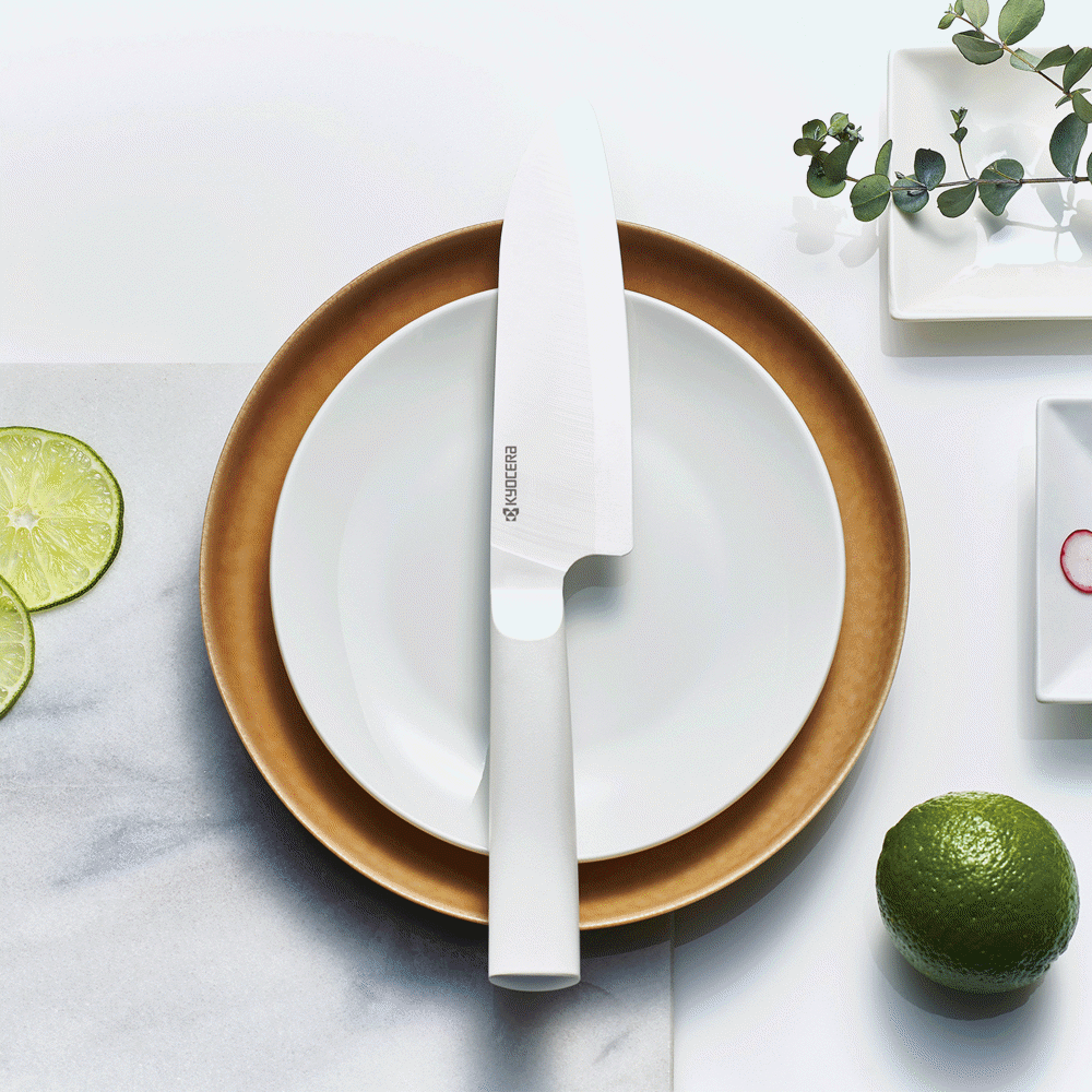 kyocera new innovation white ceramic knives designed by Yohei Kuwano